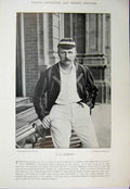 Old Antique Print 1895 Cricket Sport Vernon Kitcat Photograph Middlesex 19th