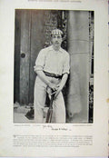Original Old Antique Print 1895 Cricket Photograph Ronald Vibrat Stogdon 19th