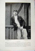 Old Antique Print 1895 Cricket Men Lorrimer Bardswell Sport Phototgraph 19th