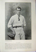 Original Old Antique Print 1895 Cricket Sport Lacey Cambridge Cunliffe Eton