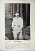 Original Old Antique Print 1895 Cricket Jessop Thomas Mycroft Photograph Sport