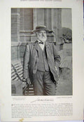 Original Old Antique Print Cricket Sport 1895 Wostinholm Secretary Gwynn 19th
