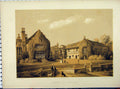Old Antique Print C1850 Smithell'S Hall Lancashire Dodd Hanhart Stately 19th