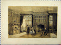 Original Old Antique Print Helmsley Hall Yorkshire C1850 Hulme Stately Home