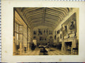 Original Old Antique Print Charlecote Great Hall C1850 Hulme Stately Home 19th