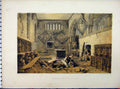 Original Old Antique Print Arundel Church Sussex C1850 Prout Stately Home 19th