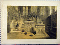 Original Old Antique Print C1850 Boxgrove Church Sussex Harding Stately Home