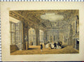 Old Antique Print Gilt Room Holland House C1850 Stately Home Richardson 19th