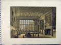 Original Old Antique Print C1850 Combe Abbey Warwickshire Jackson Stately Home