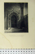 Original Old Antique Print Rochester Cathedral C1850 Door Chapter House Winkles