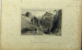Original Old Antique Print C1848 View Chedder Cliffs Somersetshire Dugdales