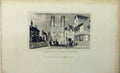 Original Old Antique Print St Augustines Gate Canterbury Kent C1848 Dugdales