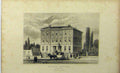 Original Old Antique Print C1848 Building Queens Hospital Birmingham Dugdales