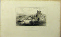Original Old Antique Print C1848 View Maidstone Kent Dugdales River Bridge 19th