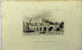 Original Old Antique Print C1848 View Rochester Castle Bridge Kent Dugdales