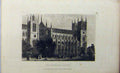 Original Old Antique Print View Westminster Abbey C1848 Building Dugdales 19th