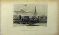 Old Antique Print View Salisbury Wiltshire C1848 Country Scene Dugdales 19th