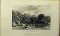 Original Old Antique Print Belvoir Castle Leicestershire C1848 Dugdales Picnic