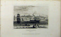 Original Old Antique Print View Gravesend Kent Ship Steamer C1848 Dugdales 19th