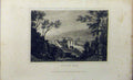Original Old Antique Print C1848 View Country Vales Taff Dugdales Victorian