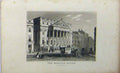 Original Old Antique Print C1848 Mansion House London Dugdales Horse Carriage