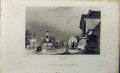 Original Old Antique Print View Epsom Surrey C1848 Dugdales Horses Victorian