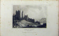 Original Old Antique Print C1848 View Penrice Castle Glamorganshire Dugdales