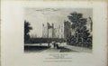 Original Old Antique Print Drayton Manor Staffordshire Robert Peel C1848 19th
