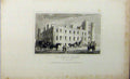 Original Old Antique Print View St James Palace Pall Mall London C1848 Dugdales