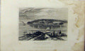 Original Old Antique Print View Mount Edgecumbe C1848 Plymouth Dugdales 19th