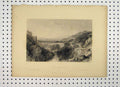 Original Old Antique Print Thiers Dome C1865 River Mountain Scene Bentley 19th