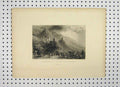Original Old Antique Print Reichenbach Rotonde Helfmirgott C1865 Mountain Scene