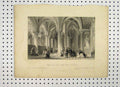 Old Antique Print Chapel Virgin Abbey Church Denis C1865 People Praying 19th