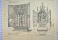 Original Old Antique Print Germany C1870 Academy Museum Window Model Shaw 19th