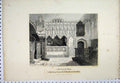 Original Old Antique Print Altar Diana Foster Lane C1880 Architectural Drawing