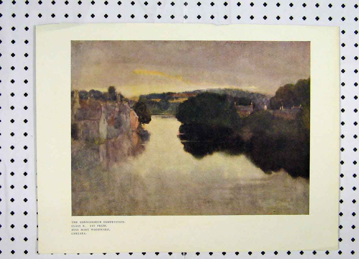 Original Old Antique Print 1906 Connoisseur View Chelsea Mary Woodward Lake