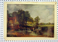 Original Old Vintage Print Colour 1934 Country Scene Horse Cart Water 20th
