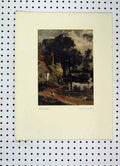 Original Old Antique Print Colour Willy Lott'S House Constable