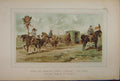Original Old Antique Print Horses Carriage Albert Isabelle 1885 Colour March