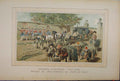 Original Old Antique Print 1885 Horses Carriage Siers Transport Brussells 19th