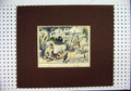 Original Old Antique Print C1860 Leech Colour Evening Party Charles Ii Dance