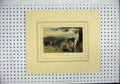Original Old Antique Print C1850 Mounted Country Scene Men Horse Dogs Victorian