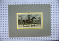 Original Old Antique Print C1880 Man Riding Horse Hunting Country Lane Colour