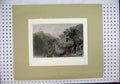 Original Old Antique Print Hand Coloured Pass Awe Argyleshire Siers War