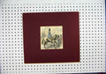 Original Old Antique Print Hand Coloured Man Horse Street Scene