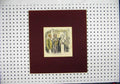 Original Old Antique Print Hand Coloured Men Statue Social History