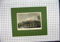 Old Antique Print C1840 Castle Church Bridge Staffordshire Hand Coloured 19th