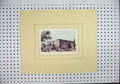 Original Old Antique Print Colour View Hampton Court North West Front
