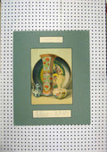 Old Antique Print Ceramic Art Chineses Japanese Porcelain Colour Beaker