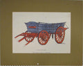 Original Old Antique Print Godfrey Wagon Colour C1895 Cambridgeshire Walden